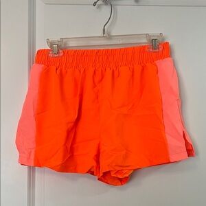 SHEIN Bright Orange and Pink Athletic Shorts